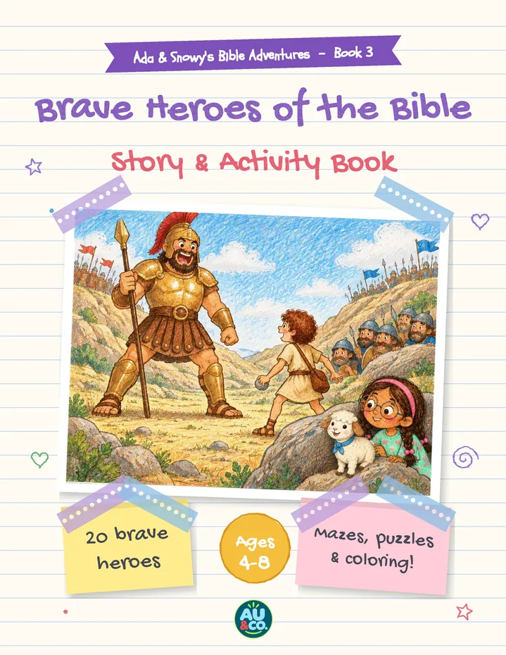 Ada & Snowy's Bible Adventures Book 3: Brave Heroes of the Bible cover
